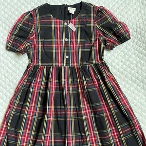 Crewcuts Tartan Plaid Dress in Red, Black,